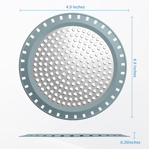 Shower Drain Hair Catcher,Aluvor Shower Drain Cover Bathtub Drain Strainer - color: Greyishblue