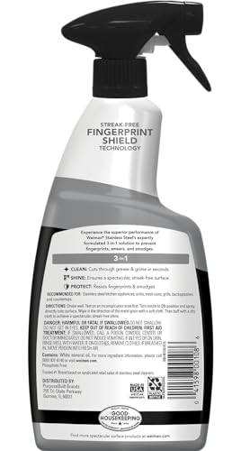 Weiman Stainless Steel Cleaner & Polish Spray with Cloth, Anti-Fingerprint - size: 22 Fl Oz Bundle (Pack of 1)
