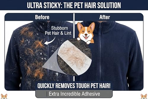 Extra Sticky Lint Roller, 4-Pack 400 Sheets, Pet Hair - size: 4 Packs