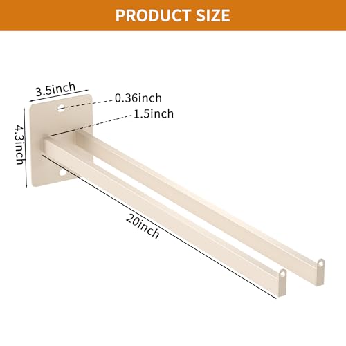 lukar 4 PCS Wall Mounted Shovel Rack with Non-slip Design