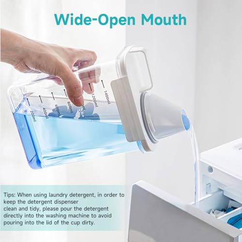 Tokokimo 2 Packs Laundry Powder Container, Laundry Detergent Dispenser with Lids, Laundry Scent Booster Beads Dispenser for Washing Powder, Soda Powder, Grain - color: Small-2 packs