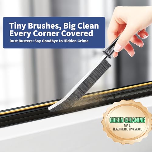 Crevice Cleaning Brush, Hard-Bristled Gap Scrub Brush, Toilet Gap Cleaning Brush Tool, for Scrub Small Spaces, Kitchen, Bathroom, Corner, Grout, Sink, Window Tracks, Hinges, 3pcs