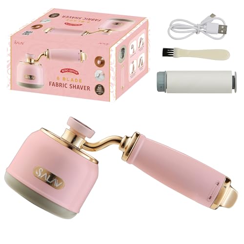 SALAV Retro Edition Rechargeable Fabric Shaver & Lint Roller, Rose - color: Rose