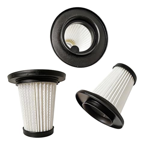 3Pack Hepa Filters Replacement Compatible with KMM LT-161 & LT-163 Handheld Car Vacuum, Washable and Durable Filters Works with KMM LT-161 / KMM LT-163 High Power Vacuum Portable Cordless.
