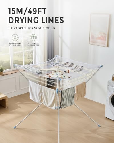 JS HANGER Clothes Drying Rack with Mesh Top, Foldable Laundry Drying Rack Indoor Outdoor, Space-Saving Flat Air Drying Rack for Sweater, Delicates, Small Items & Everyday Clothes - size: Small