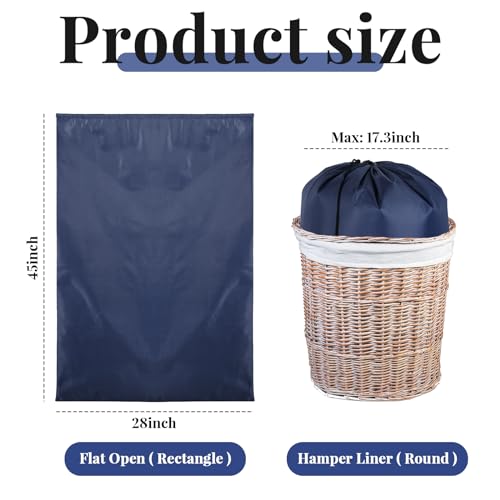 Woanger 12 Pack 28 x 45 Inch Extra Large Laundry Bags Bulk, Navy Blue - color: Navy Blue