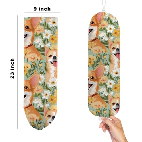 2Pcs Dog Plastic Bag Holder, Wall Mount Grocery Bag Holder - color: multicolour 1315
