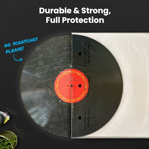 EVEO 50 Vinyl Inner Sleeves for Vinyl Records - Rice Paper Anti-Static LP For 12" Records - Record Sleeves inner Crystal-Clear Protection and Premium Quality - Archival Grade - size: Inner Sleeves x50 Count
