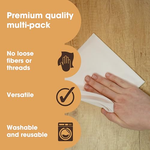 Furniture Clinic Lint Free Cotton Cloths, Multi-Purpose, 3 Pack