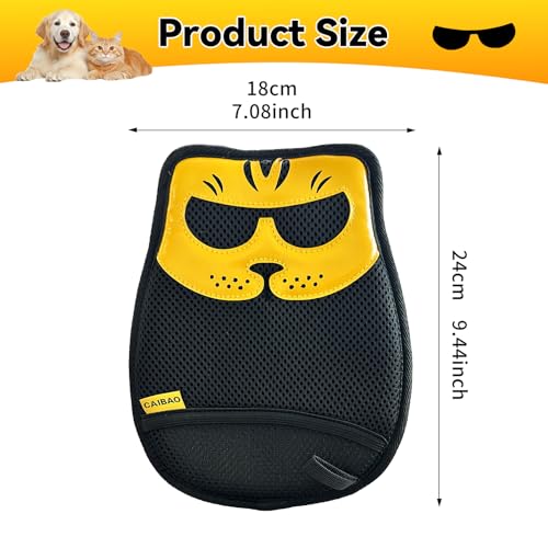 Pet Hair Removal Glove - Washable Reusable, 2pcs - color: 2pcs-Yellow Black
