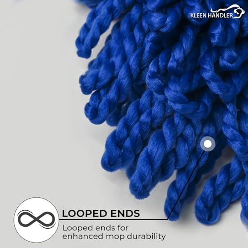 KLEEN HANDLER 36" Microfiber Dust Mop Head Replacement, Large, 6 Pack - color: Blue - 36 Inch, size: 6 Pack