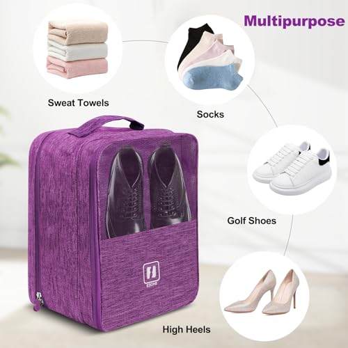 Shoe Bags for Travel,Holds 3 Pairs of Shoes,for Travel&Daily Use - color: Purple