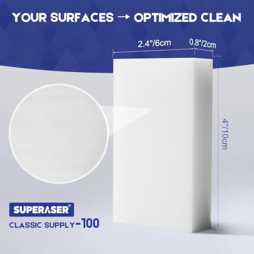 MEGA-50 Textured Melamine Magic Sponges, 50 Pack - size: 50/Pack -2x Density