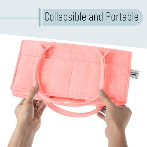 Mr. Pen- Baby Diaper Caddy Organizer, 2 Pack, Pink - color: Pink, size: 2 Pack, Regular