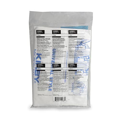 Kirby Micron Magic HEPA Filter Bags 2-Pack | Part #205811 | Genuine Kirby OEM | Fits Avalir, Sentria, G Series | F-Style & Twist-Style