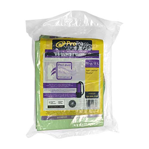 Pro-team - Pack of 10 Fits (Coachvac, Super Coachvac, Megavac) - 100331 - size: 10 Quart (Super CoachVac/MegaVac)