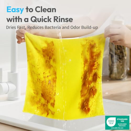 Microfiber Cleaning Cloth, 12 Pack, 12x12 Inch, Assorted Colors - color: Assorted