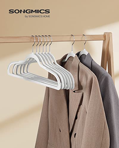 SONGMICS Plastic Clothes Hangers, Pack of 50, Space-Saving - color: Cloud White, size: 50 Pack
