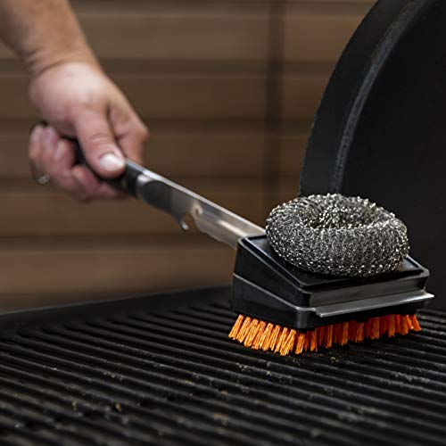 Oklahoma Joe's Blacksmith Combo Grill Brush with Replaceable Nylon and Steel Wool Heads - 1517365R06 - size: No Size