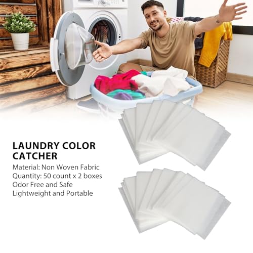 160 Count Laundry Color Catcher Sheets, Color Catch Sheets for Laundry Color Absorbing Grabbers Laundry Sheets Fragrance No Clothes Dye Catcher for Home or School, Travel