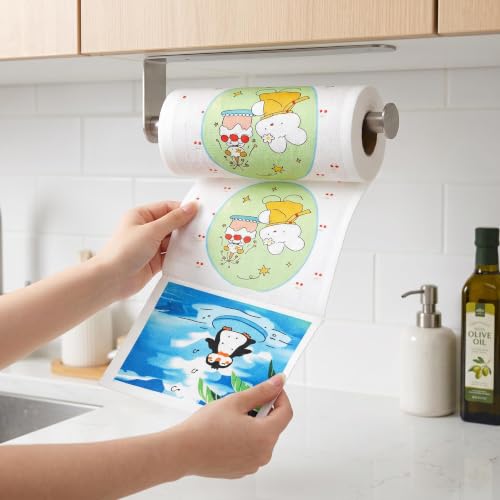 Printed Kitchen Cleaning Cloth Roll, Thick Absorbent Hand-Tear Lazy Cloth - color: Animal