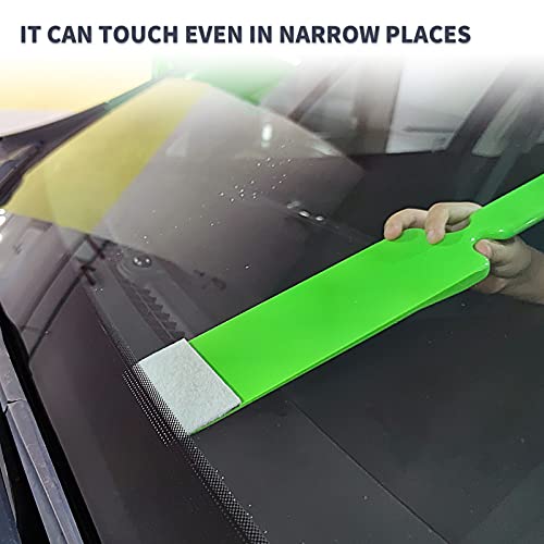 NEWISHTOOL Window Tint Tools Bulldozer Squeegee Kit, Long Handle Tint Tools - color: Green
