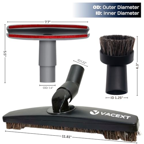 Vacuum Attachments Compatible with Shark Navigator NV360 NV350 NV500, Rocket HV300 HV301 HV371 HV372 – Hard Floor Attachment, Soft Dust Brush & Upholstery Tool for Furniture Cleaning - style: V-Complete Cleaning Kit