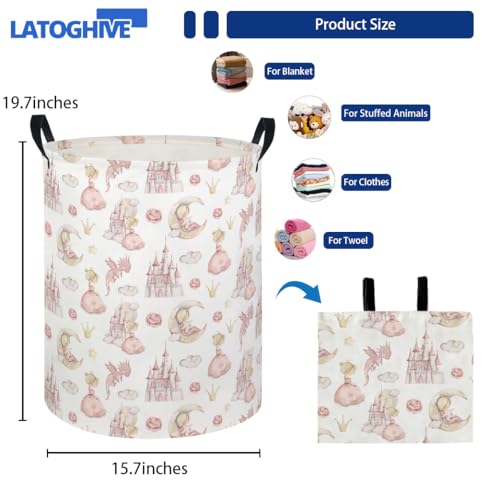 Baby Laundry Hamper kids laundry Basket Waterproof Laundry Bag for Bedroom Clothes Organizer Room Décor(Castle)