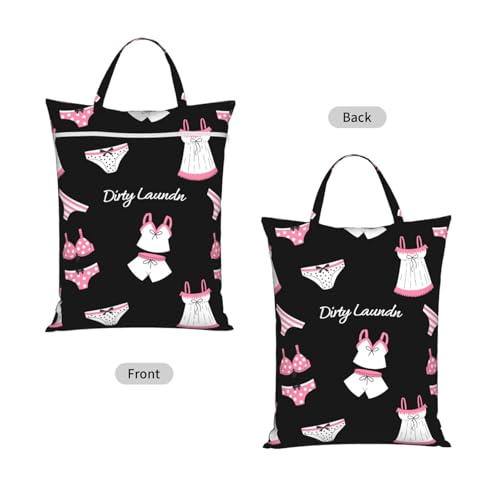 Dress Style Black Travel Laundry Bags Cloth Diaper Wet Bags Handle Washable Dirty Clothes Bags Wet Dry Bag Suitcase Gym Swimming Pool College Dorm Wet Bag - color: 1 PC29, size: One Size