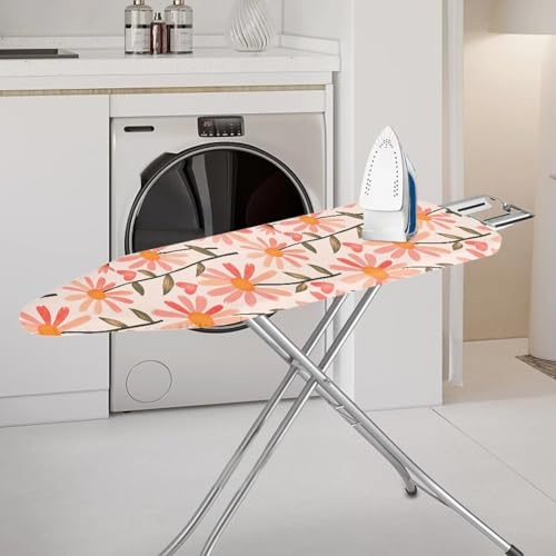 Iron Board Cover with Elastic Standard Size Cute Flower Ironing Board Cover with Elastic Home Decoration Table Top Colorul Pattern Ironing Board Cover Pretective Covers - color: Cute Flower