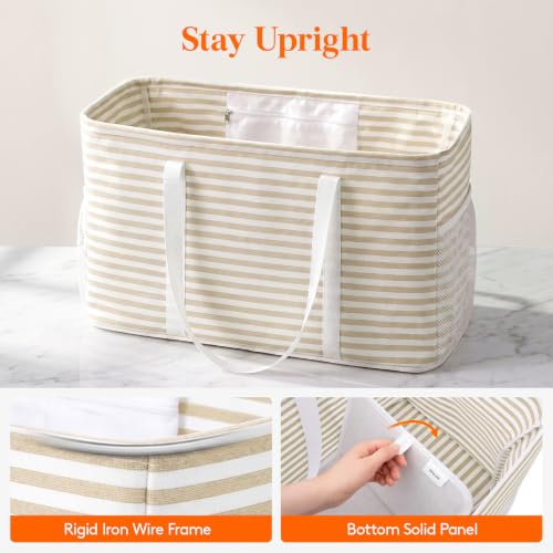 Lifewit Large Tote bag, Reusable Shopping Grocery Bags - color: Beige