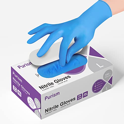 Daddy's Choice Nitrile Gloves 100Pcs 1000 Pcs Disposable Blue, Small/Medium/Large/XLarge, No Latex No Powder - size: Medium (Pack of 100), style: Blue-100 Pcs