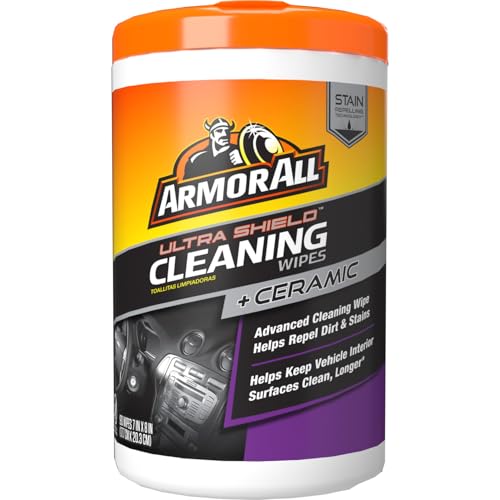 Armor All Ultra Shield + Ceramic Cleaning Wipes by Armor All, Car Interior Cleaner Wipes with Stain-Repelling Technology, 90 Count (Pack of 6) - size: 90 Count (Pack of 6)
