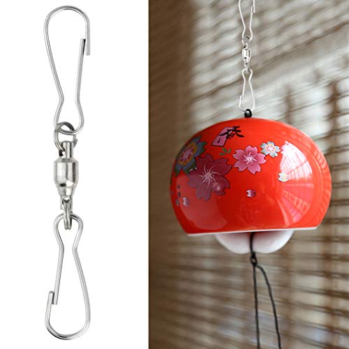 30 Pack Swivel Dual Clips, 2.76" Length Smooth Spinning Dual Clip Spiral Wind Spinner Hangers Twist Hanging Hooks for Windsocks, Plant, Flower, Bird Feeder, Kites, Lights, Flags, Lanterns, Party