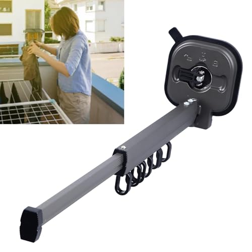 Wall Mount Folding Clothes Drying Rack, Strong Suction Cups