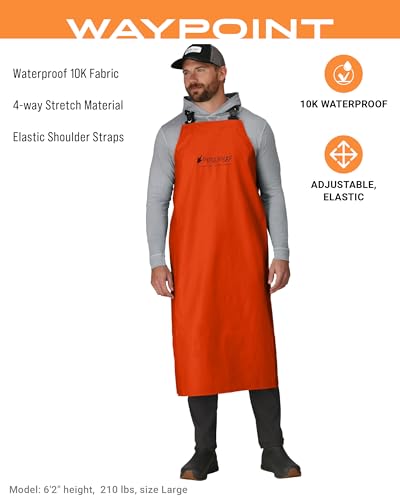 FROGG TOGGS Men's Waypoint Angler Waterproof Apron - color: Orange