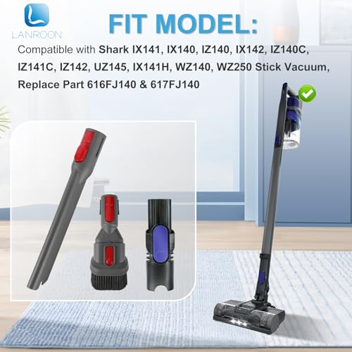 IX141 Crevice Tool Brush Replacement Kit Fit for Shark IX141 IX140 IX140C IX140H IX141H IX142 IZ140 IZ140C IZ141C IZ142 Stick Vacuum - size: Brush Kit