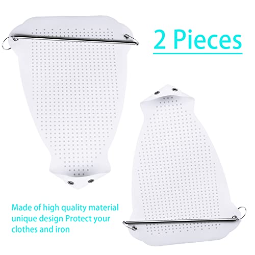 FQTANJU 2 Pcs Ironing Shoe Cover Ironing Accessories Iron Soles Electric Iron Assistant Tool for Iron Safe Slip on Most Standard Size Electric Iron Sole Quick Install Cover