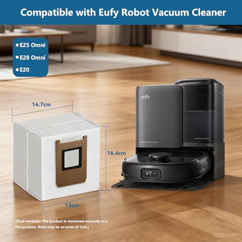 WAIKAS Vacuum Bags for Eufy Robot Vacuum (E28/E25/E20 & C28), 20-Pack - color: For Eufy E20/E25/E28/C28, size: 20 Pack