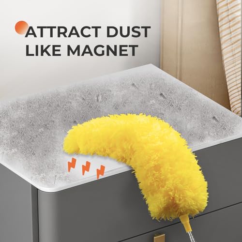 Dusters for Cleaning High Ceiling Fan, 30–100 Inch Microfiber Duster,Yellow