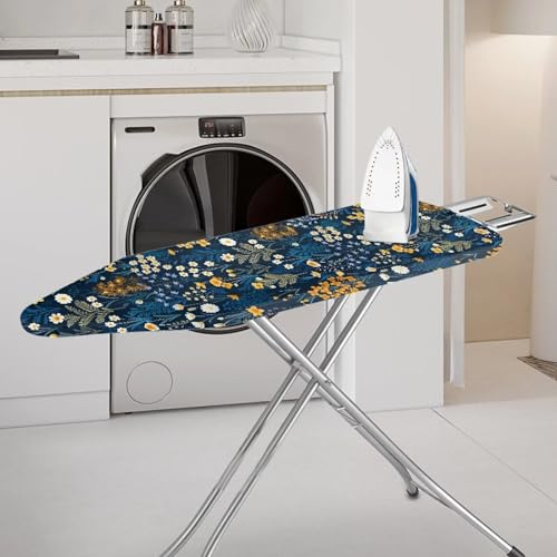 Retro Floral Print Ironing Board Cover Home Decor Accessories Iron Board Pad Cover Heat Reflective Iron Board Decor Accessories for Ironing Board - color: Retro Floral Print