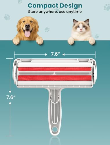 DELOMO Pet Hair Remover Roller, Reusable Lint Roller for Dog and Cat Hair - color: A: White(hot Sale)