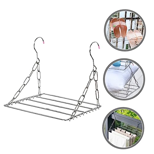 MAGICLULU Multi-Functional Shoes Drying Rack Balcony Stainless Steel Shoe Hanging Racks Drying Clothes Clothes Dryer Window Drying Outdoor Hanging Drying