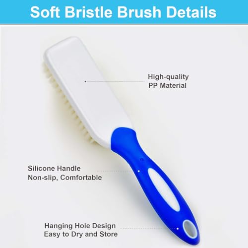 Laundry Scrub Brush Shoes Laundry Stain Brush Soft Bristle Cleaning Brush - color: Blue Green Pink
