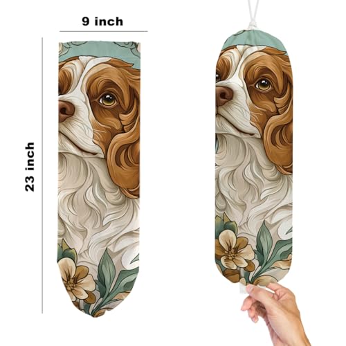 2Pcs Dog Plastic Bag Holder, Wall Mount Grocery Bag Holder - color: multicolour 1323