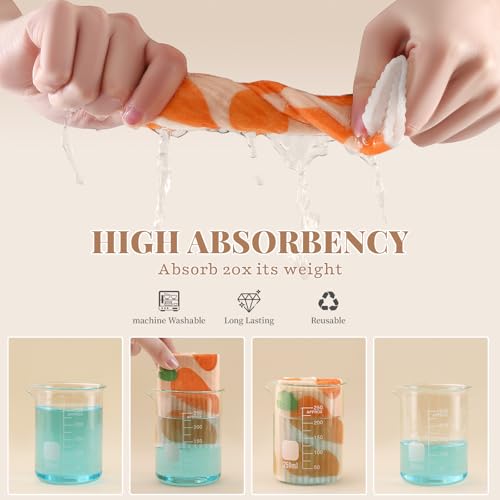Homaxy Swedish Dishcloths, 6 Pack Vegetable Reusable Paper Towels - color: Vegetable, size: 6 PACK