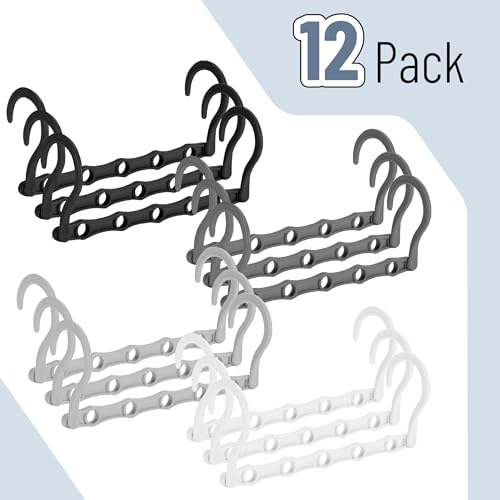 Mr. Pen- Space Saving Hangers for Clothes, 12 pcs, 4, Plastic Multi Clothes Hangers Space Saving, 5 Slots, 360° Rotating Hooks - color: Mixed Colors