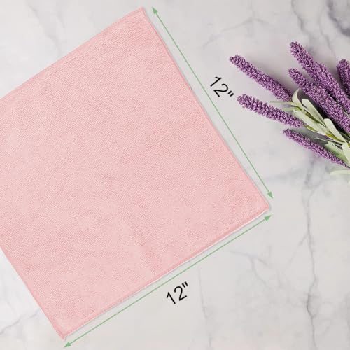 UNIMADE Washcloths Bulk 100 Pack Face Towels, Highly Soft Wash Cloths - color: Pink, size: 100Pack