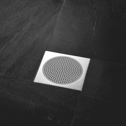 Round Drain Cover Grates 5.3"/13.5cm Dia Drain, 304 Stainless Steel Drainage Grate Cover Round Replacement Floor Drain Strainer for Shower, Bathroom Floor, Balcony, and Outdoor Garden Drains - size: 5.3"/13.5cm