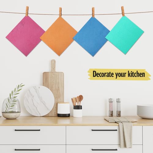 MoLKENE Swedish Dishcloths for Kitchen, 10 Pack Reusable Paper Towels, Blue - color: 10 Pack Blue, size: 10 Pack